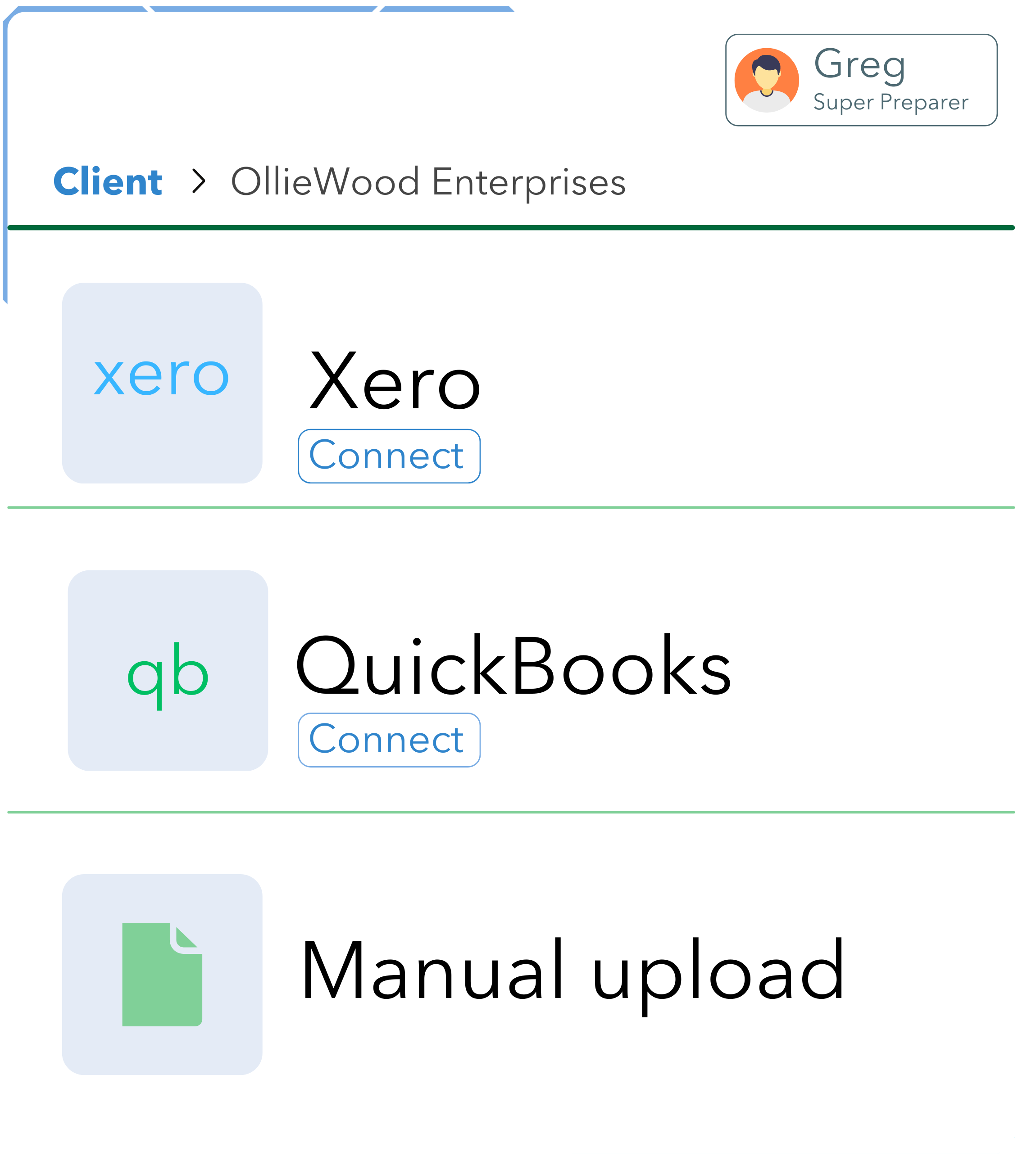 AI.TaxAssist allows a user to directly pull financial data from Quickbooks and Xero